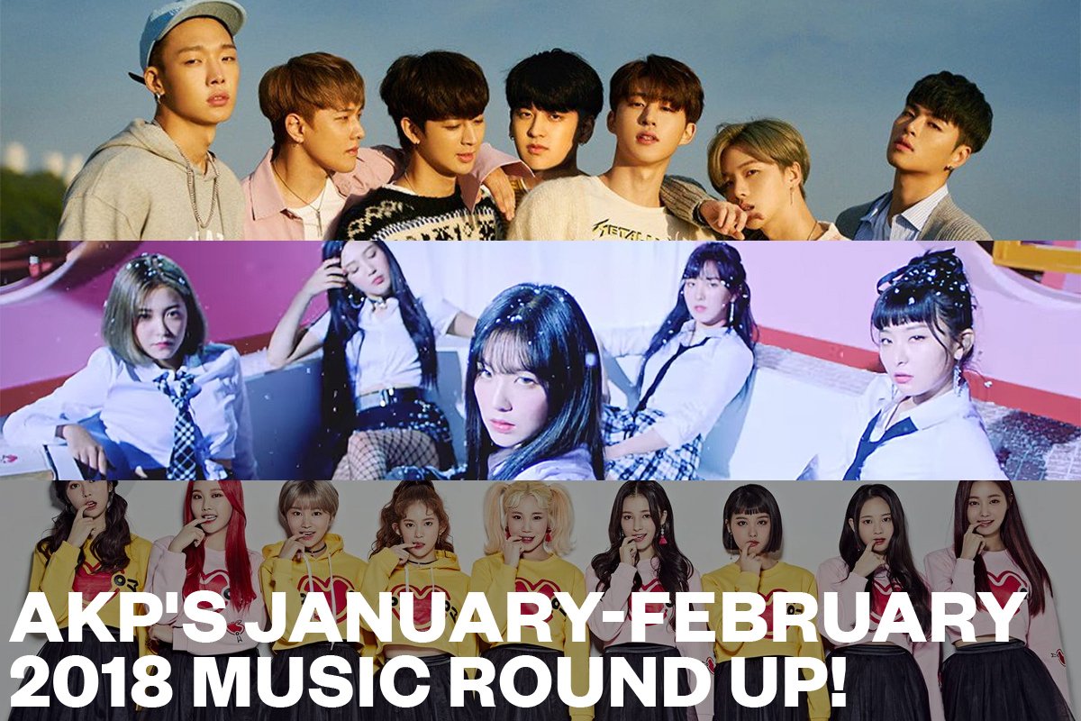 allkpop's tweet photo. AKP's January-February 2018 Music Round Up! https://t.co/MbBiuhnH5M https://t.co/kqKVJXhIJH