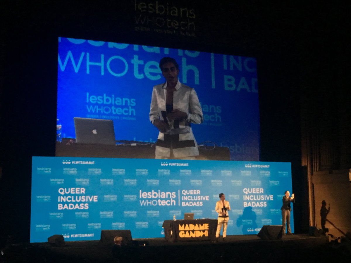 “I’m not trying to turn up to the sound of my own oppression” <a href="/MadameGandhi/">Madame Gandhi</a>  #lwtsummit