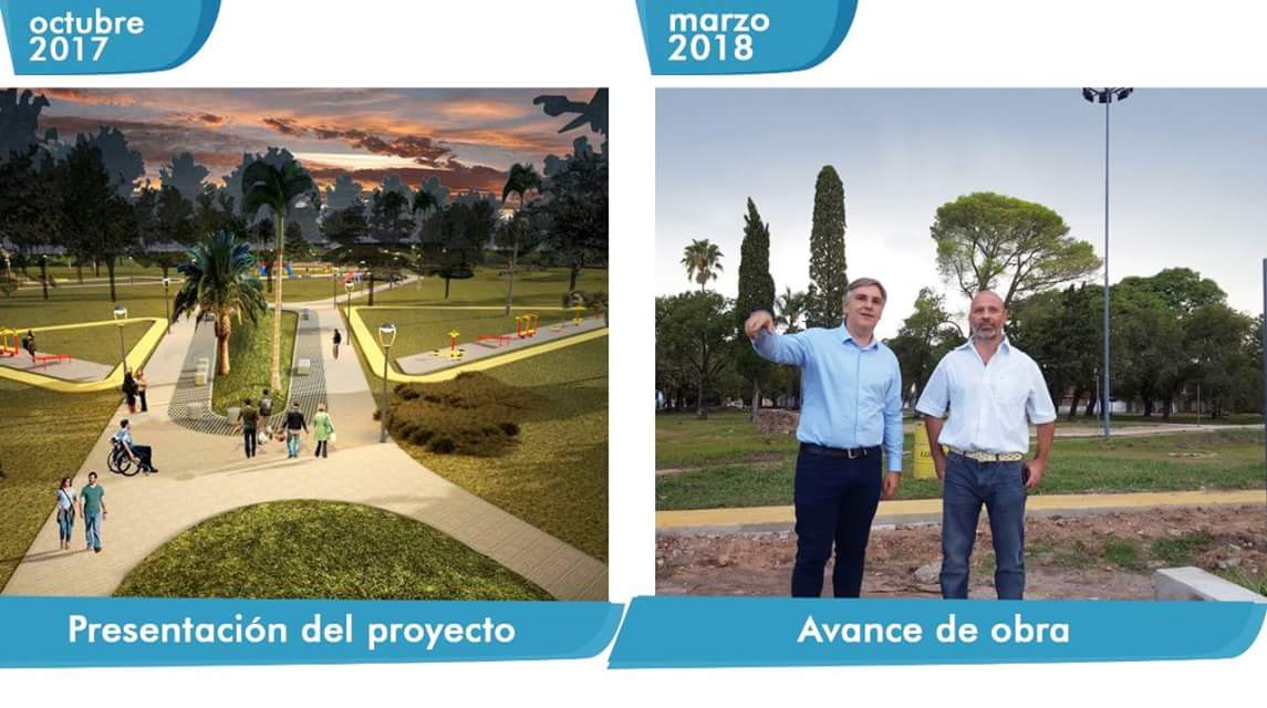 El #ParqueCincuentenario de #SanFrancisco recupera su esplendor. Avanzan las obras para su refuncionalización, la inversión en este emblemático espacio verde de la ciudad prevé grandes mejoras en áreas deportivas y recreativas, nuevas veredas a su alrededor y más luminarias. 😃🌳