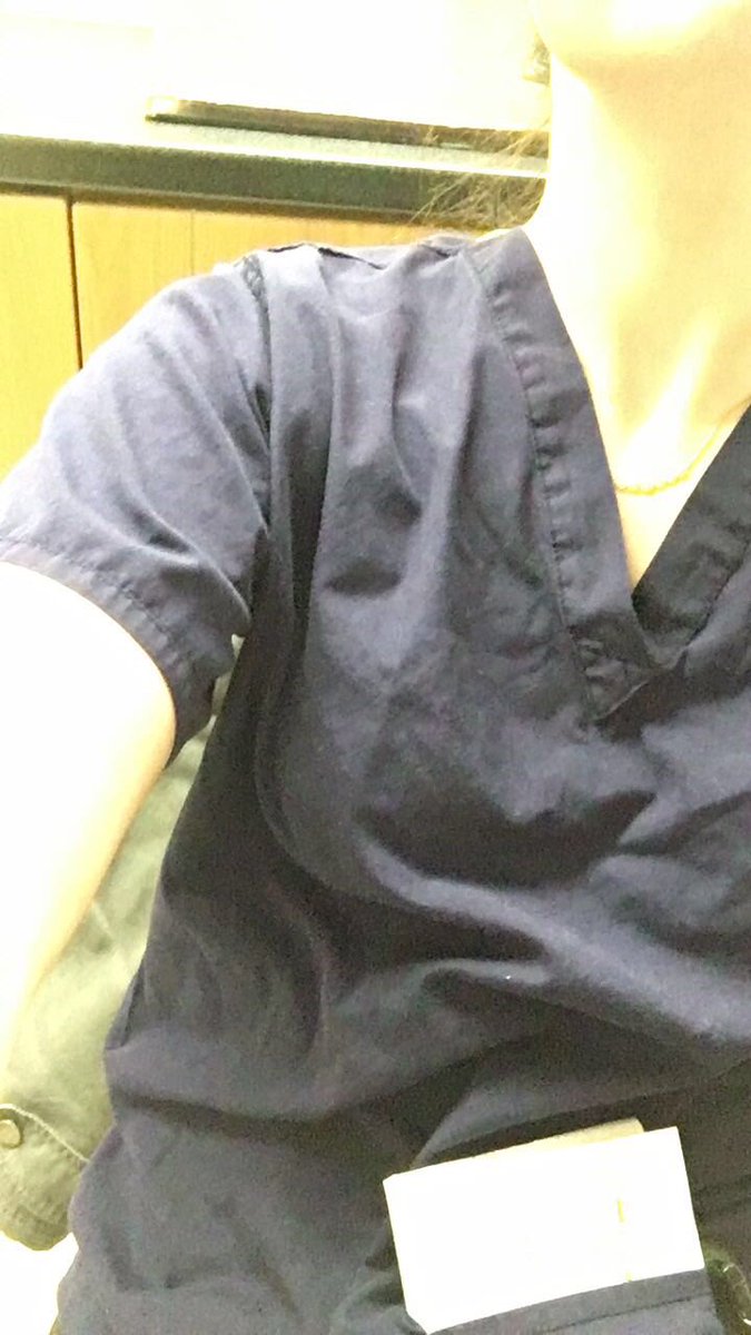 laineymaria's tweet photo. @CoppersMusical @CopperFaceJacks When you have to wear scrubs coz you can’t get home to get your uniform #CoppersMusical #NurseLife #boosnow #beastfromtheeast #burrr https://t.co/7XHnQTeLBe