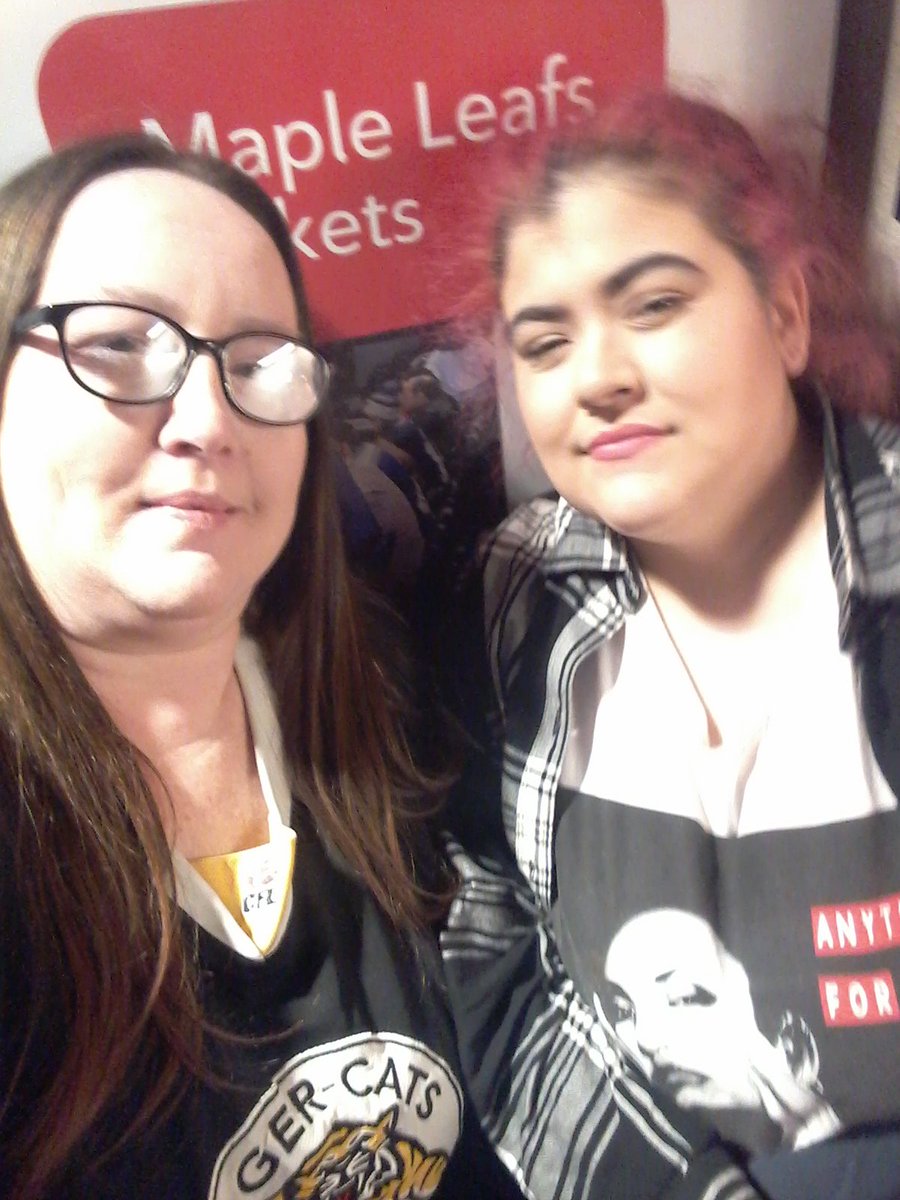 Tinabanshee's tweet image. Wearing my colours behind enemy lines #Ticats #ConcertDate