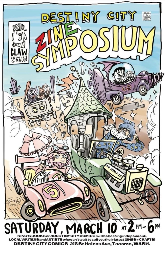 archivesix's tweet photo. Tacoma! I'm making my Destiny City debut next Saturday at Destiny City Zine Symposium. Come hang with a bunch of rad local creators and buy a zine or three! Hope to see you there! https://t.co/EuVYYoAGli