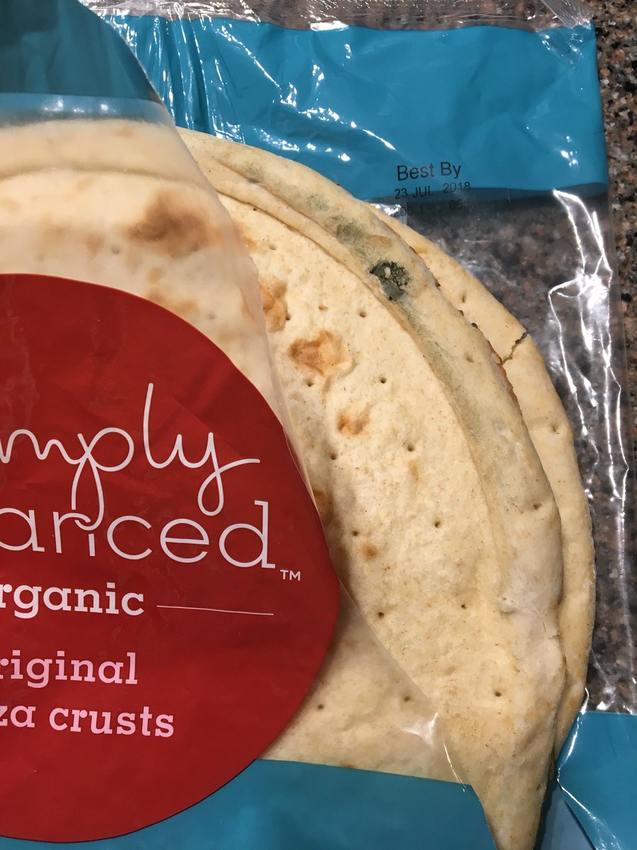 Arlo22's tweet photo. @Target very disappointed to buy your organic, pre-made pizza crust only to open at home with MOLD. Not expired until July...but they look pretty out of use to me. https://t.co/BrIOwqRJXC