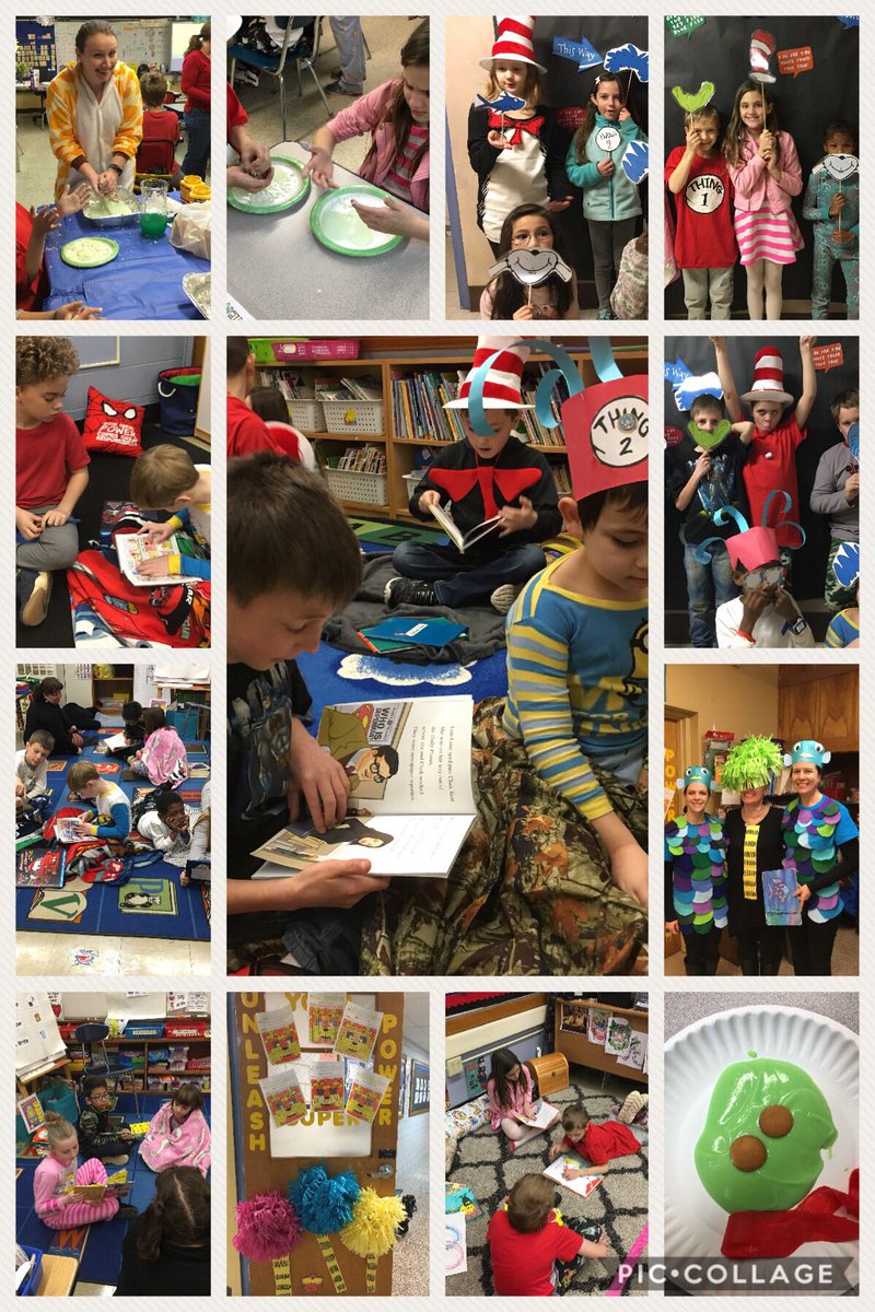 Tons of reading and Dr. Seuss fun today with Ms. Alves and Mrs. Fanner's students. 
#oobleck, #GreenEggsandHam