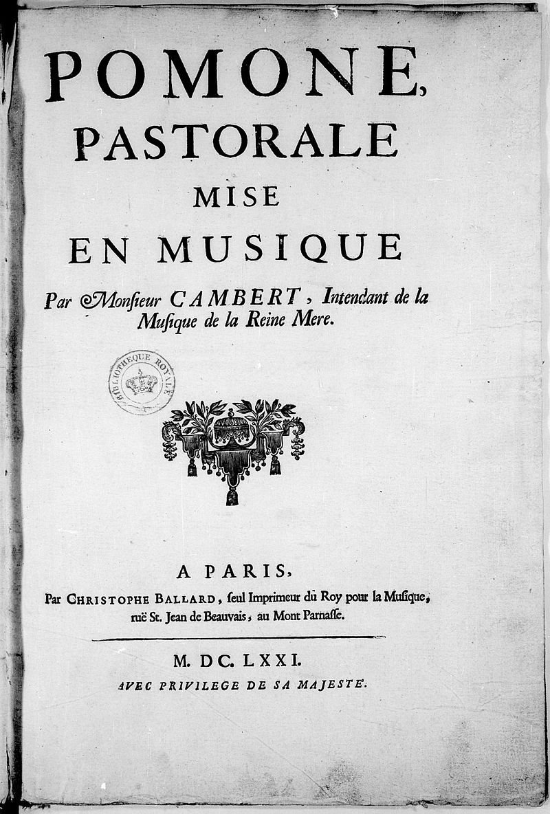 today_classical's tweet photo. #Today in 1671 FP of #Cambert's opera Pomone at the Paris Opera. #MusicHistory #classicalmusic https://t.co/4cwFr1LFIx