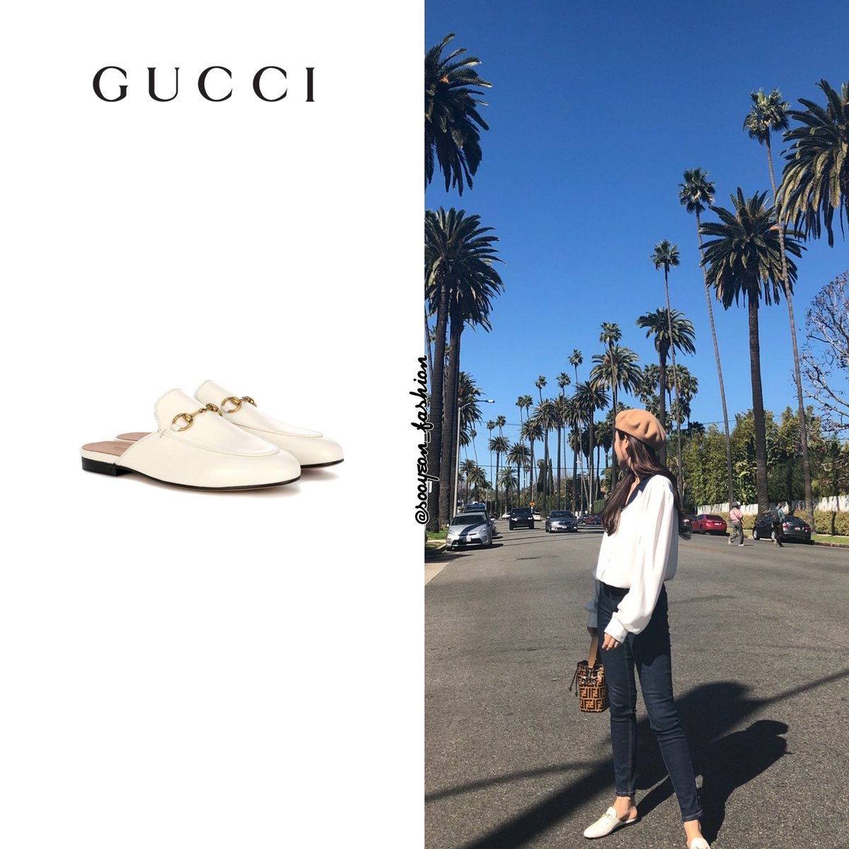 princetown leather slipper white