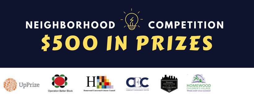 Have an idea that benefits #HomewoodPgh ? Join us on 3/30 at 5:15PM and win some of $500 in prizes (free food and childcare TX to <a href="/TheForbesFunds/">The Forbes Funds</a>) Shout out to <a href="/ComcastWestrnPA/">We've Moved ⏩ @Comcast</a> for the blazing Internet connection for the event. RSVP: facebook.com/events/1585092…