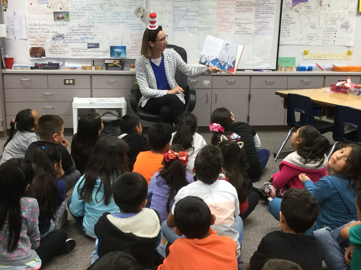 CarnoldEccat's tweet photo. We celebrated Dr. Seuss’ birthday with @TeckerSheryl reading Horton Hears a Who. We loved it! @elcerritolhcsd #lhcsd https://t.co/QMrw8EQZub