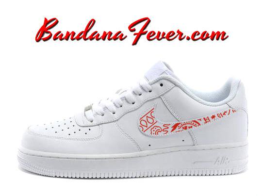 air force 1 red bandana