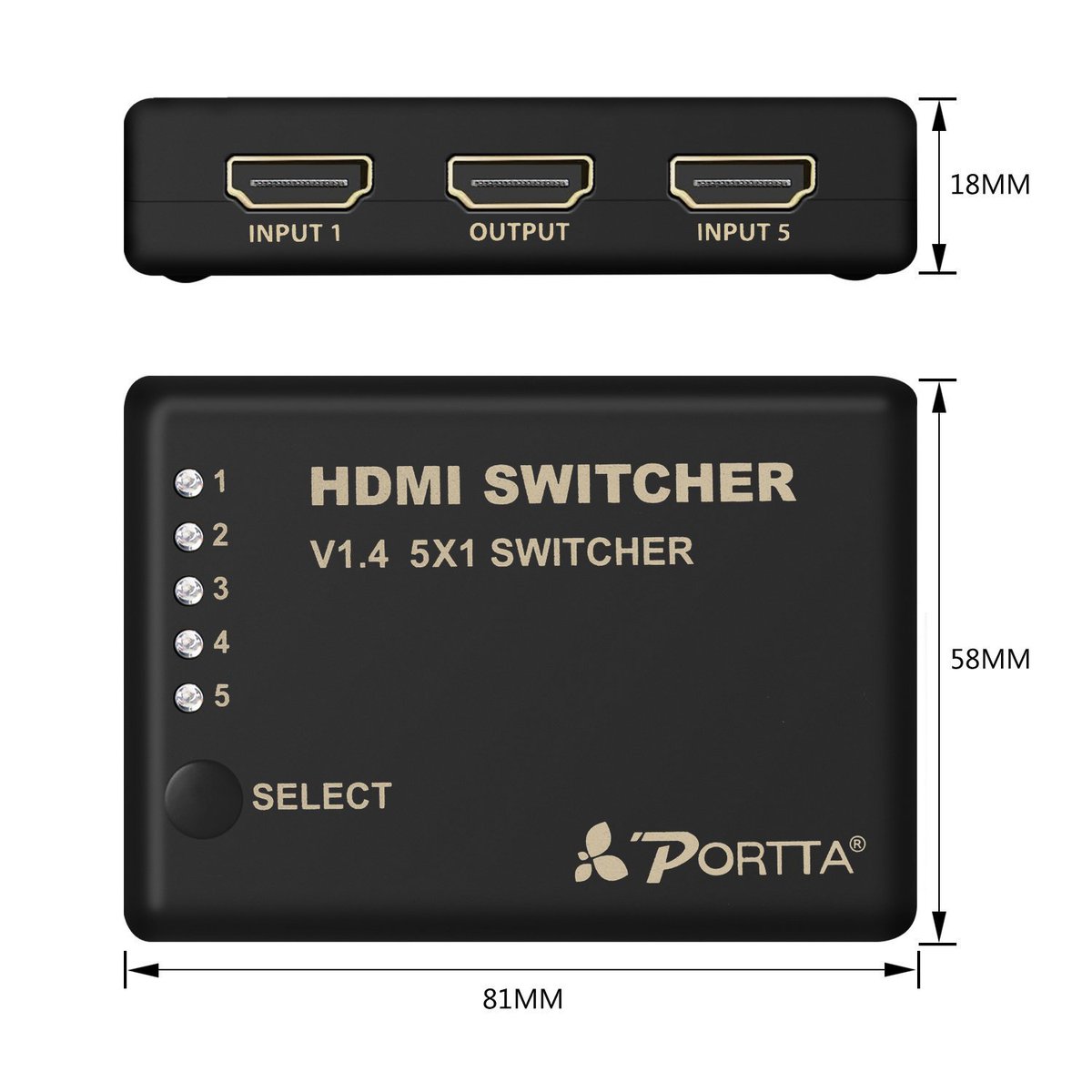 Portta_HDMI's tweet photo. #Switcher Portta HDMI Switcher V1.4 5 Port 5x1 with IR Remote Support Full 3D 4K x 2K without Power Adapter or Power Supply Cable
https://t.co/CZxx8uawvE
https://t.co/9HHCpbxMXT https://t.co/qtWdZOrwmy