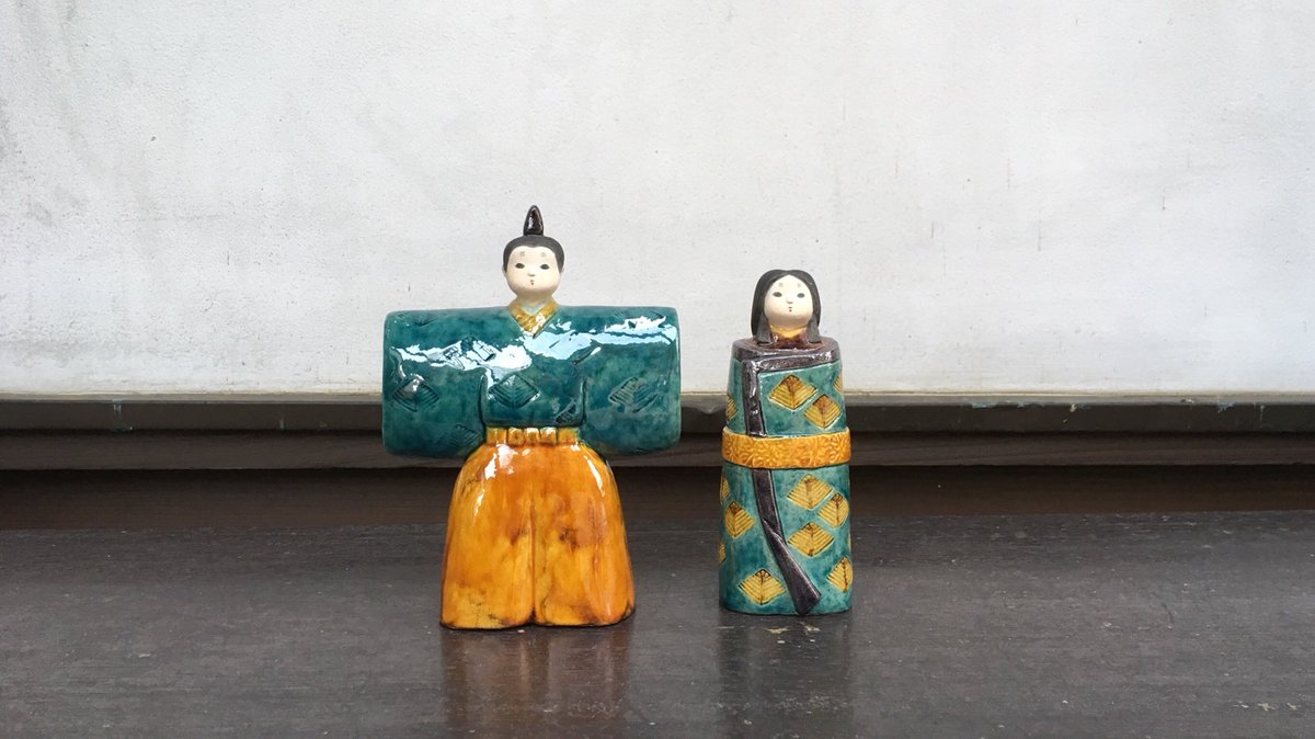 2段　雛人形　笠間焼 2段 雛人形 笠間焼