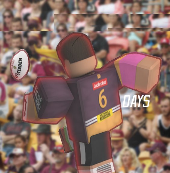BroncosRoblox's tweet image. One of our own on the cover!! 6 more days! @NRLRoblox