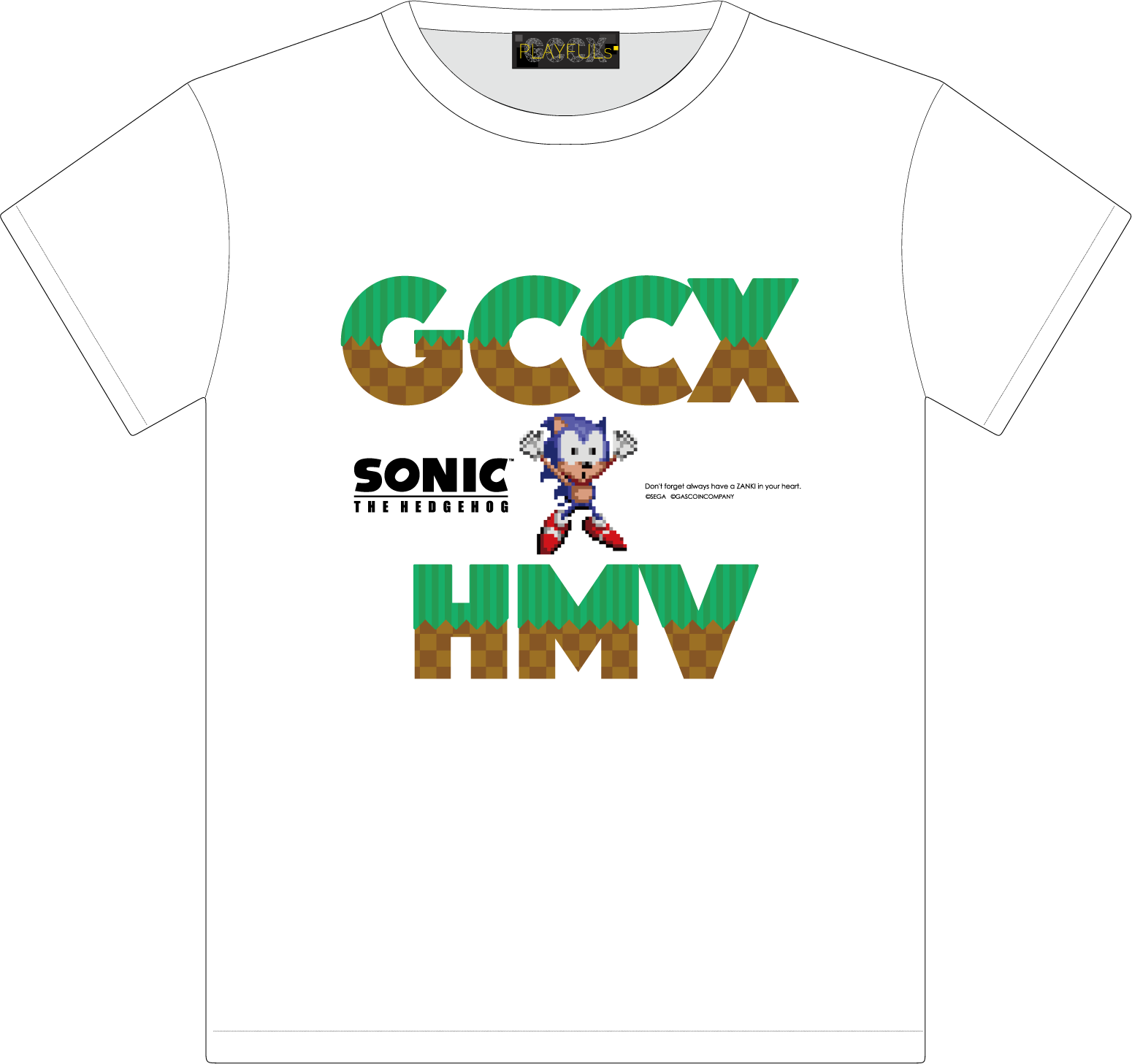 セガ公式アカウント Gccx ゲームセンターcx のガスコイン カンパニーが Gccx Playfuls を立ち上げました さらに Sonic Gccx Playfulｓ Hmv のトリプルコラボ企画が実現 Hmv限定アイテムとして Gccx博物館 に登場します Tシャツ パーカー