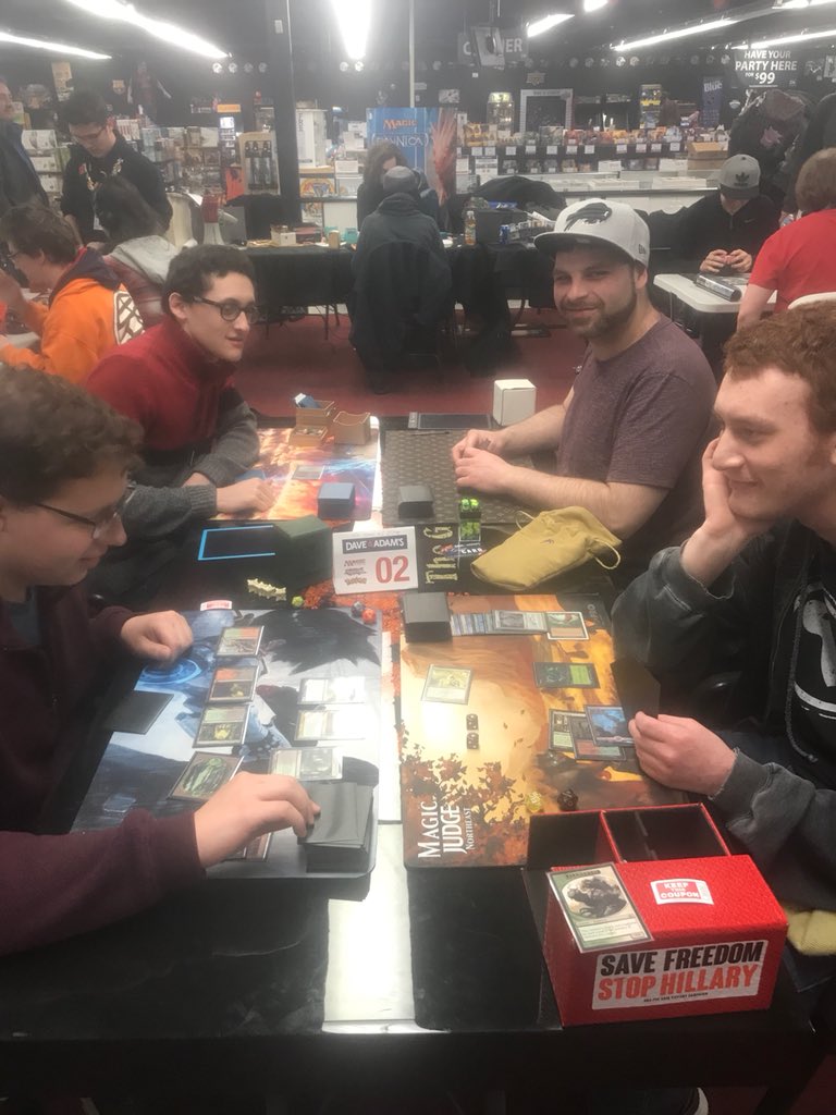 DACWBuffalo's tweet photo. Another successful Friday night at Dave & Adams!!!
#dacardworld #mtg #yugioh #magicthegathering #fnm #fridaynightmagic #modern #buffalo #wizardsofthecoast #wotc #rivalsofixalan #extremeforce https://t.co/xDcQmek6xV