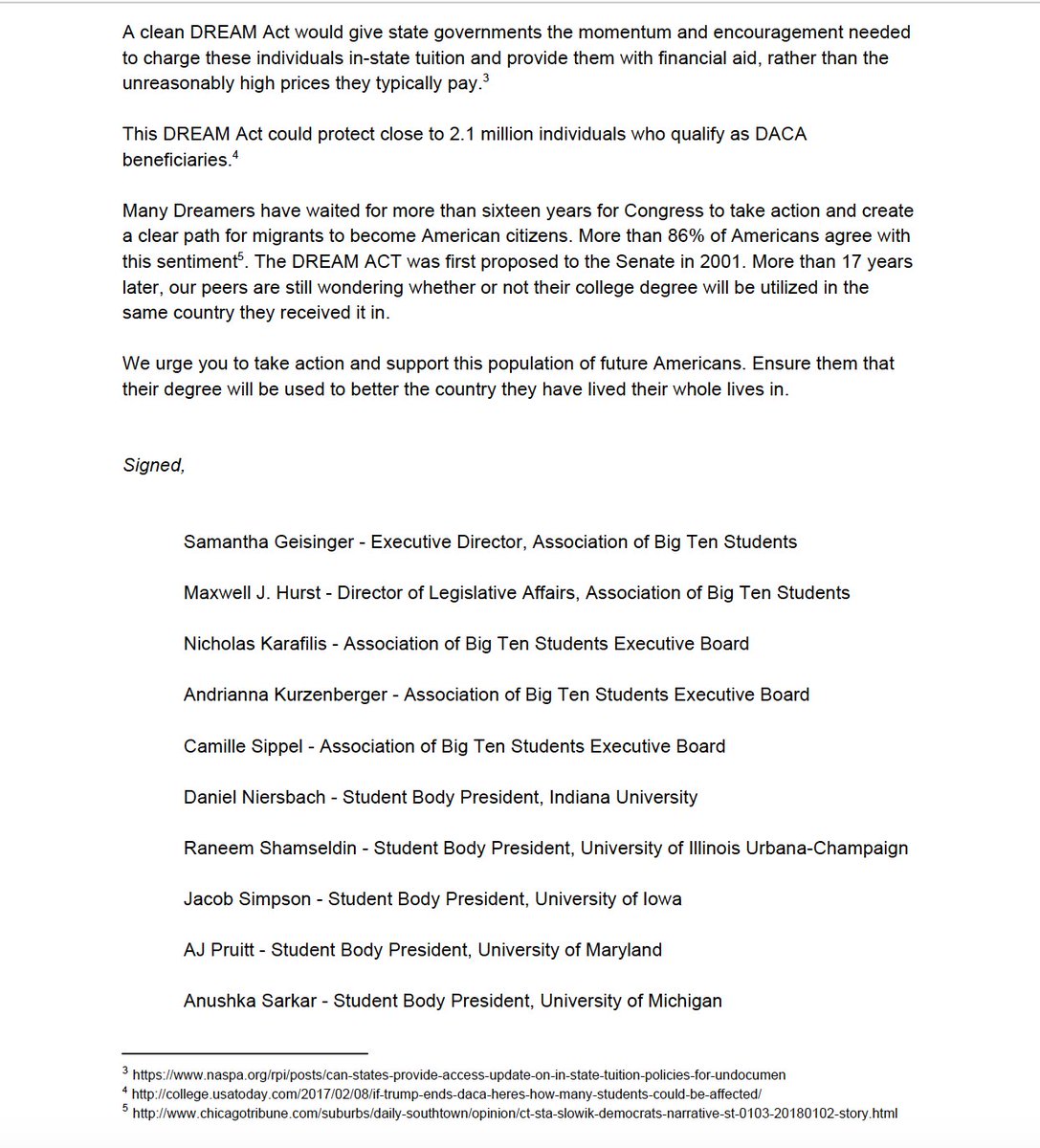 Abts On Twitter We Are Writing To Members Of Congress Urging Them To Pass A Clean Dream Act Big10fordaca