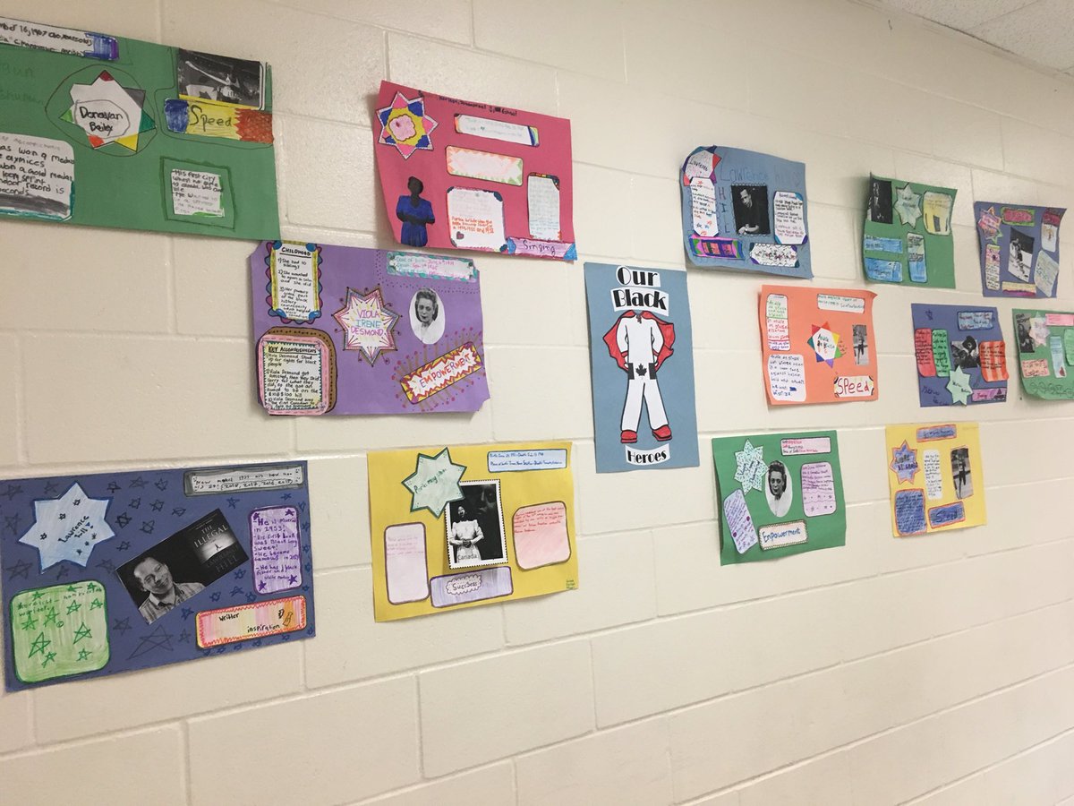 mrsds_rainbow's tweet photo. Learning about some influential Black Canadians past and present! #superpowers #superheroes @PeelSchools #BlackHistoryPeel @ClairevillePeel @librarycps https://t.co/W8uzqI58TL