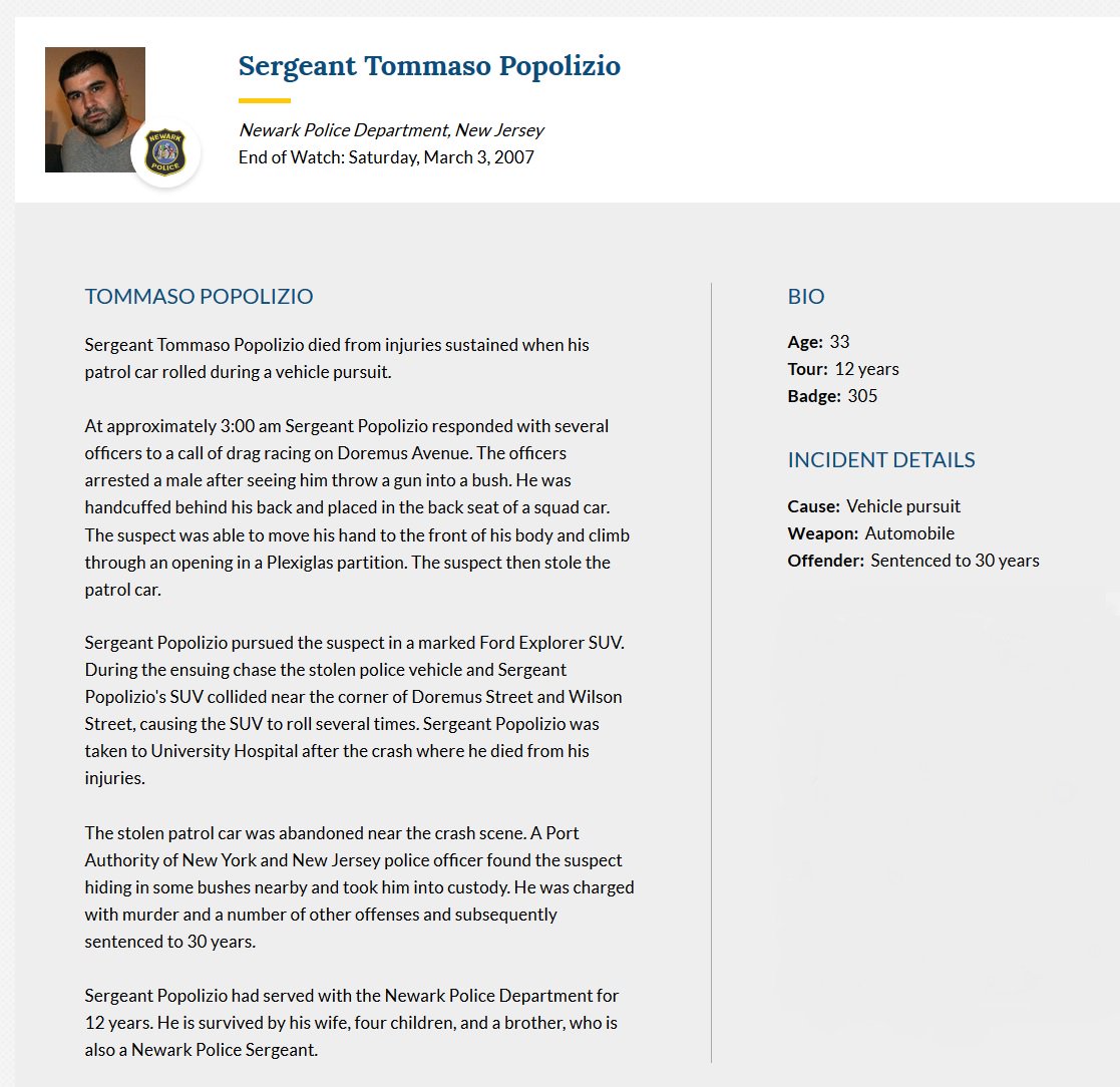 460km's tweet photo. In memory of our American friends, Sergeant Tommaso Popolizio @NewarkPoliceDep 

End Of Watch: March 3, 2007

#HeroesInLife @NLEOMF 

⚫️🔵⚫️ https://t.co/fwsGnGrqGT