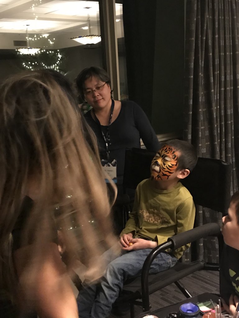 FredJanke's tweet photo. Face painting @ABFamDocs #63rdASA reception https://t.co/dona9GDXOq