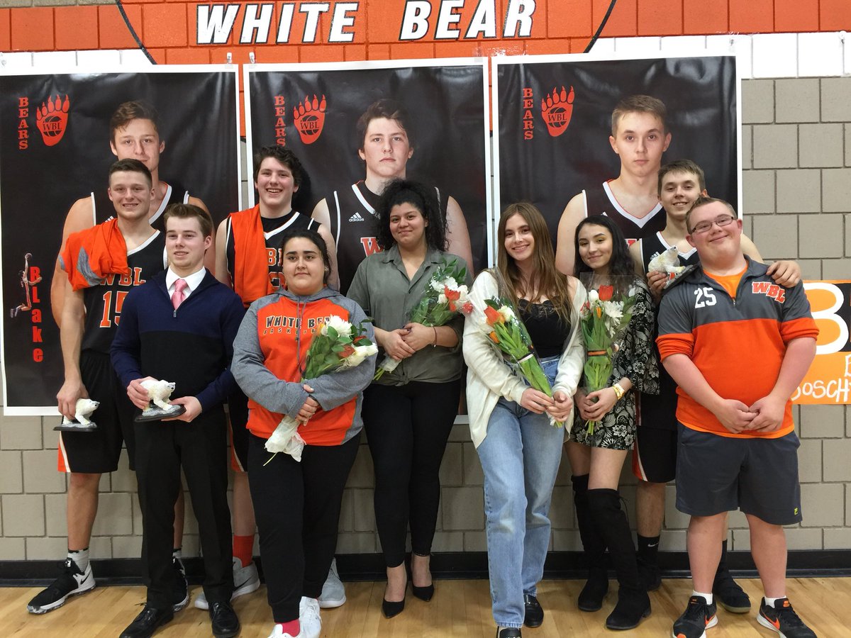 Thank you seniors! How sweet to have the W for your last regular season game at White Bear high...