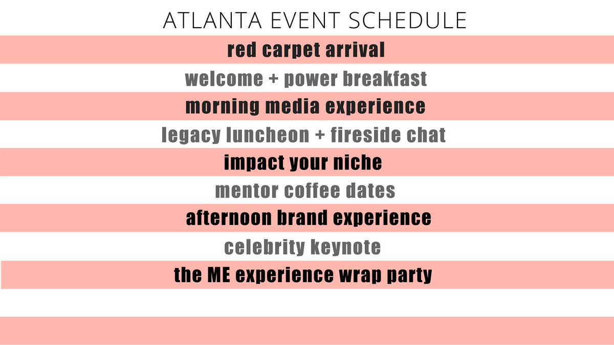beblogalicious's tweet photo. 📅 Curious about our new ME Experience? Check out our agenda for our first stop in the ATL on March 24th. Get your tickets ➡️  https://t.co/VKuvJ1Hrv7 #TheMExATL https://t.co/onln6XhJf4