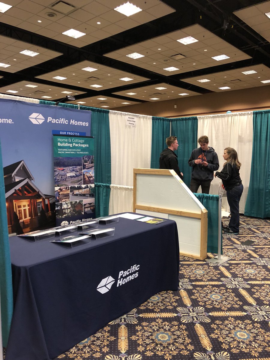 CHBASO's tweet photo. Everyone is hard at work getting things just right for the #HomeAndReno Show this weekend. Come spend the weekend with us! #penticton #chbaso #homeimprovement @thePTCC https://t.co/do31ScVsu7