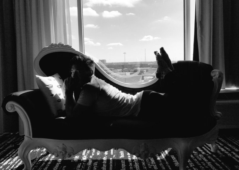 "Not as dominate as you think" Wilford laid across the couch then winked