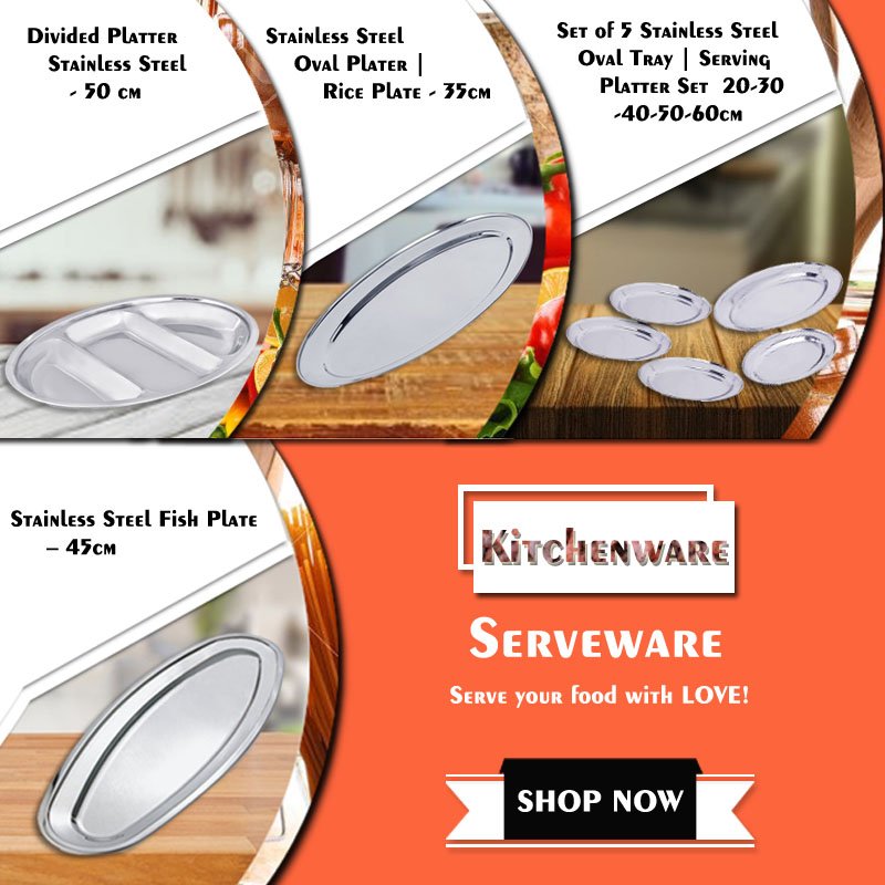 shopkosma's tweet photo. Hurry Up!!
Buy now !
#DividedPlatter
, #Setof5StainlessSteelOvalTray
, #StainlessSteelFishPlate etc...
Visit our link===========>https://t.co/AkMfzqaKjp
Email us at=======>cs@shopkosma.co.uk https://t.co/1UTtmLRlSJ