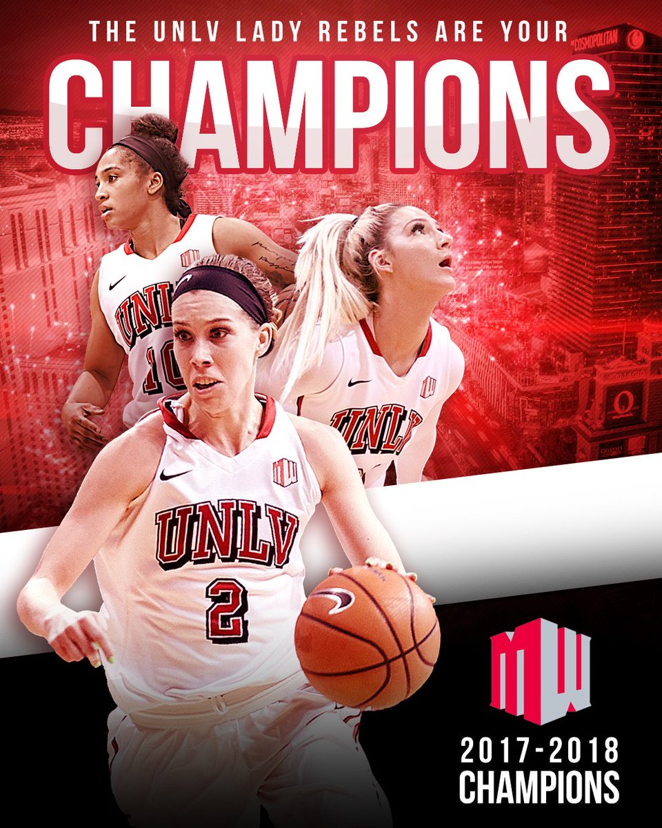 The <a href="/UNLVLadyRebels/">UNLV Lady Rebels</a> are the 2017-18 <a href="/MountainWest/">Mountain West</a> CHAMPIONS!!!!!!!!!!!!  #unlvwbb