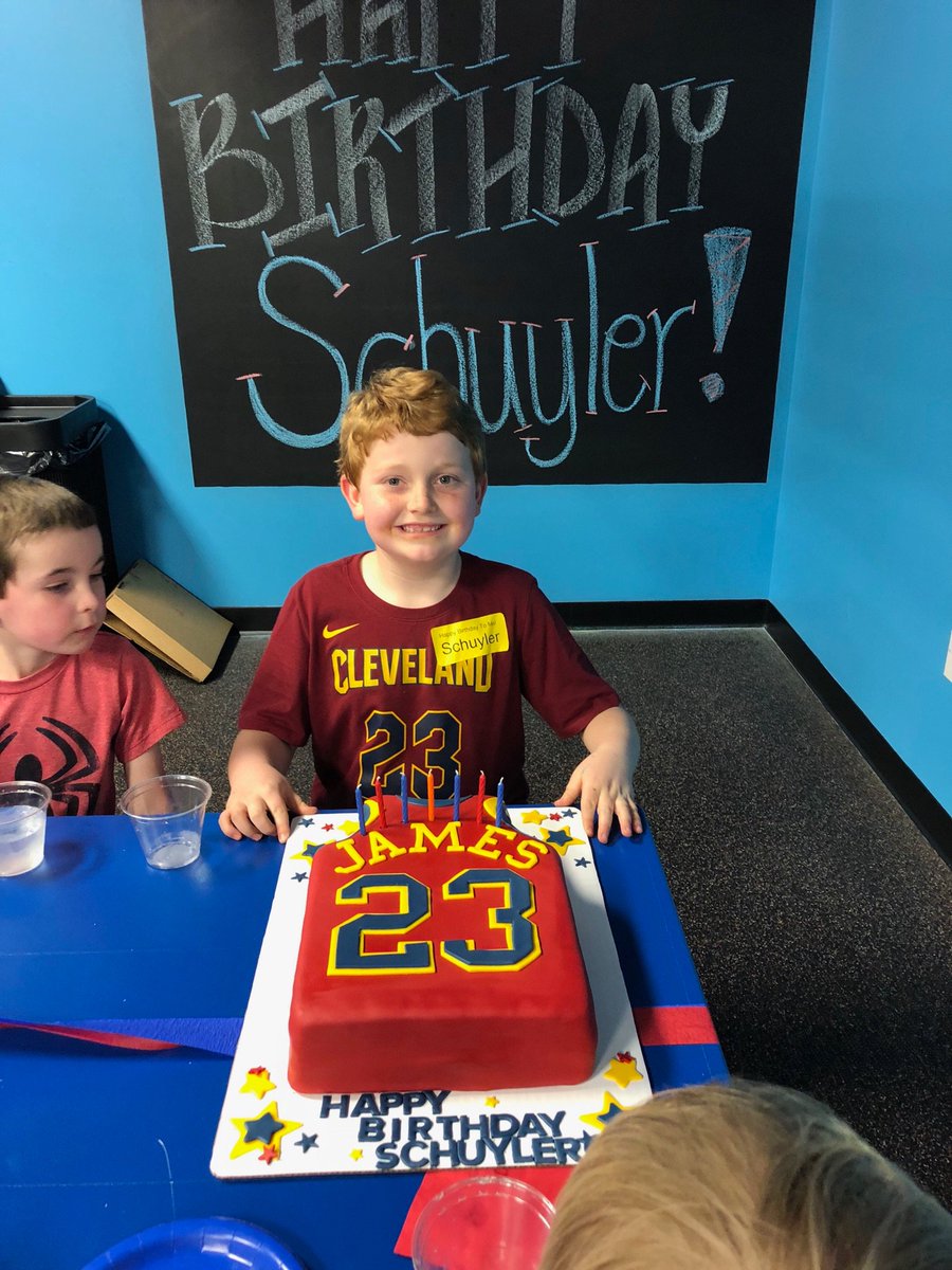 joshdenney's tweet photo. @KingJames My son had his 7th birthday party tonight and all he wanted was this @KingJames shirt and cake.  Big fan in KY! https://t.co/RwF74LPPd0