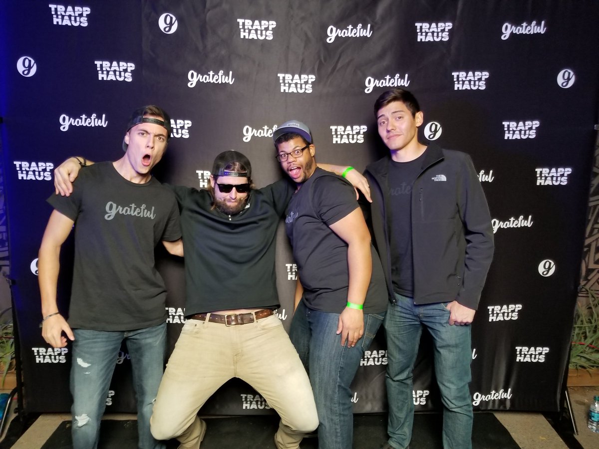BlakeACurry's tweet photo. OH HEY! These are some of the guys that I work with, they crack me up and most of the time we can't take a serious photo together. Here's to the good times.🤙😆 #firstfridayphoenix https://t.co/eaIsBIJRVY