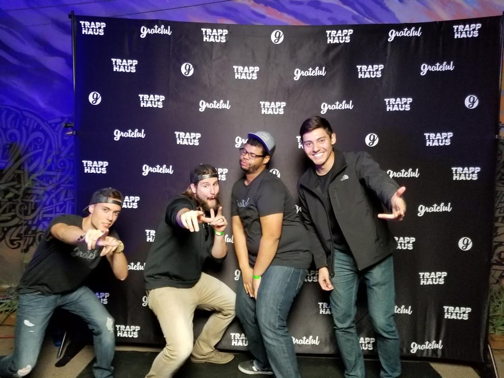 BlakeACurry's tweet photo. OH HEY! These are some of the guys that I work with, they crack me up and most of the time we can't take a serious photo together. Here's to the good times.🤙😆 #firstfridayphoenix https://t.co/eaIsBIJRVY