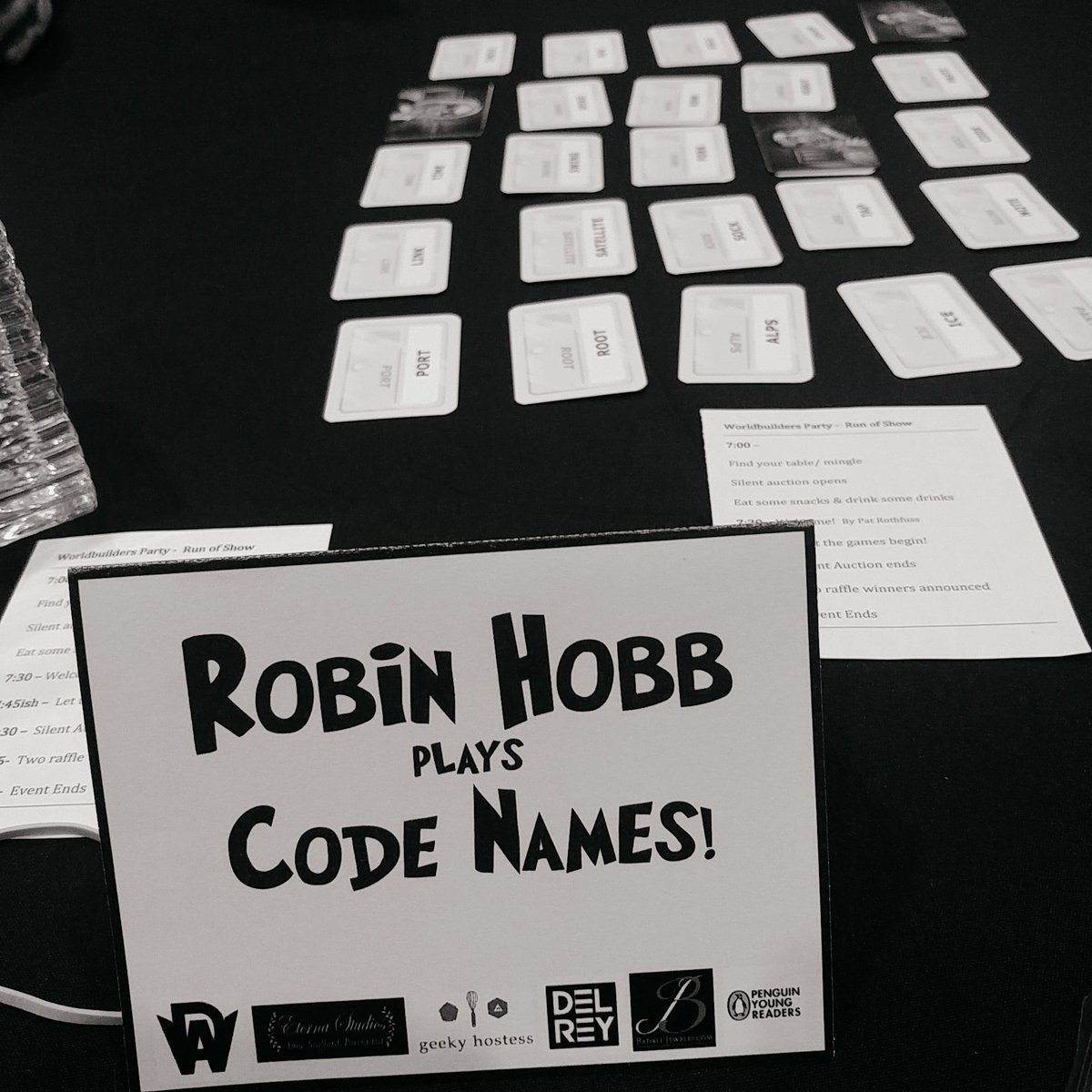 robinhobb's tweet photo. My address, for the next hour! At @Worldbuilders_ event @emeraldcitycon #codesnames https://t.co/sChZ5qk34y