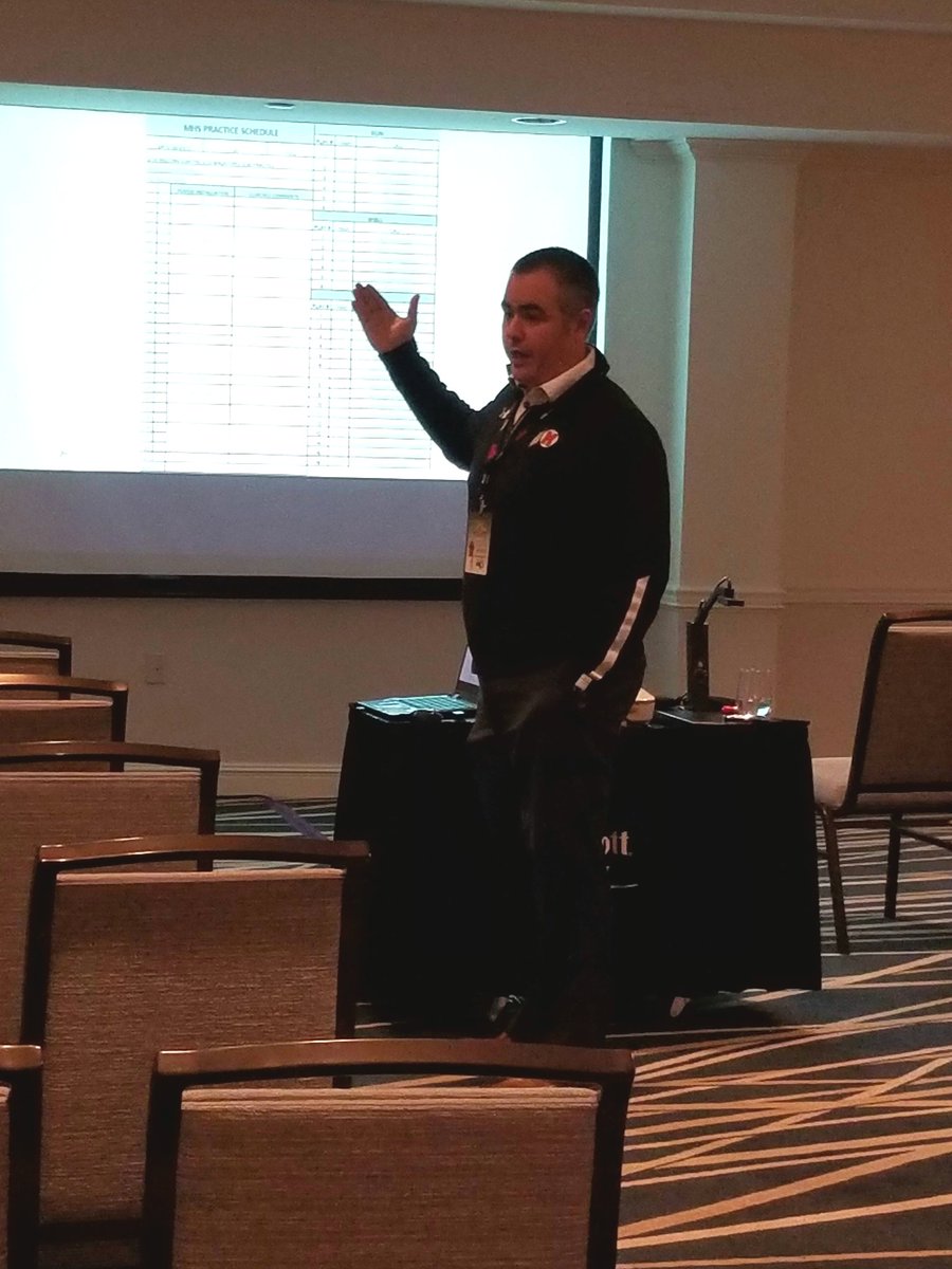 BigNEFootball's tweet photo. Middleboro High School head coach Pat Kingman outlines one of his team's typical practice schedules.
Lecture sponsored by Gold Athletics https://t.co/qVNxVqMFUF