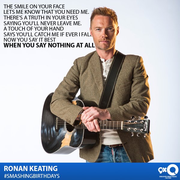 Ronan Keating celebrates his today! 
Happy Birthday Ronan! 