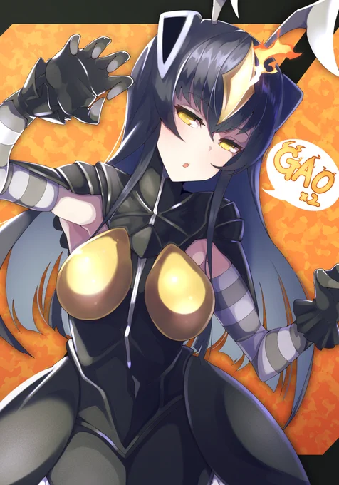 7話EDでゼットンさんもガオガオしてくれて嬉しかった絵 #ウルトラ怪獣擬人化計画 #怪獣娘 