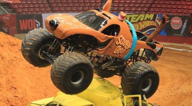 tinymediaempire's tweet photo. If you're having a bad day just remember that somewhere out there is a monster truck shaped like Scooby Doo's head and it just drives around hitting sweet jumps and crushing cars while believing in you and your dreams because your value in life is no mystery. https://t.co/OzS6x7ssxn