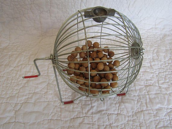 Vintage bingo ball with numbers Vintage bingo ball with numbers