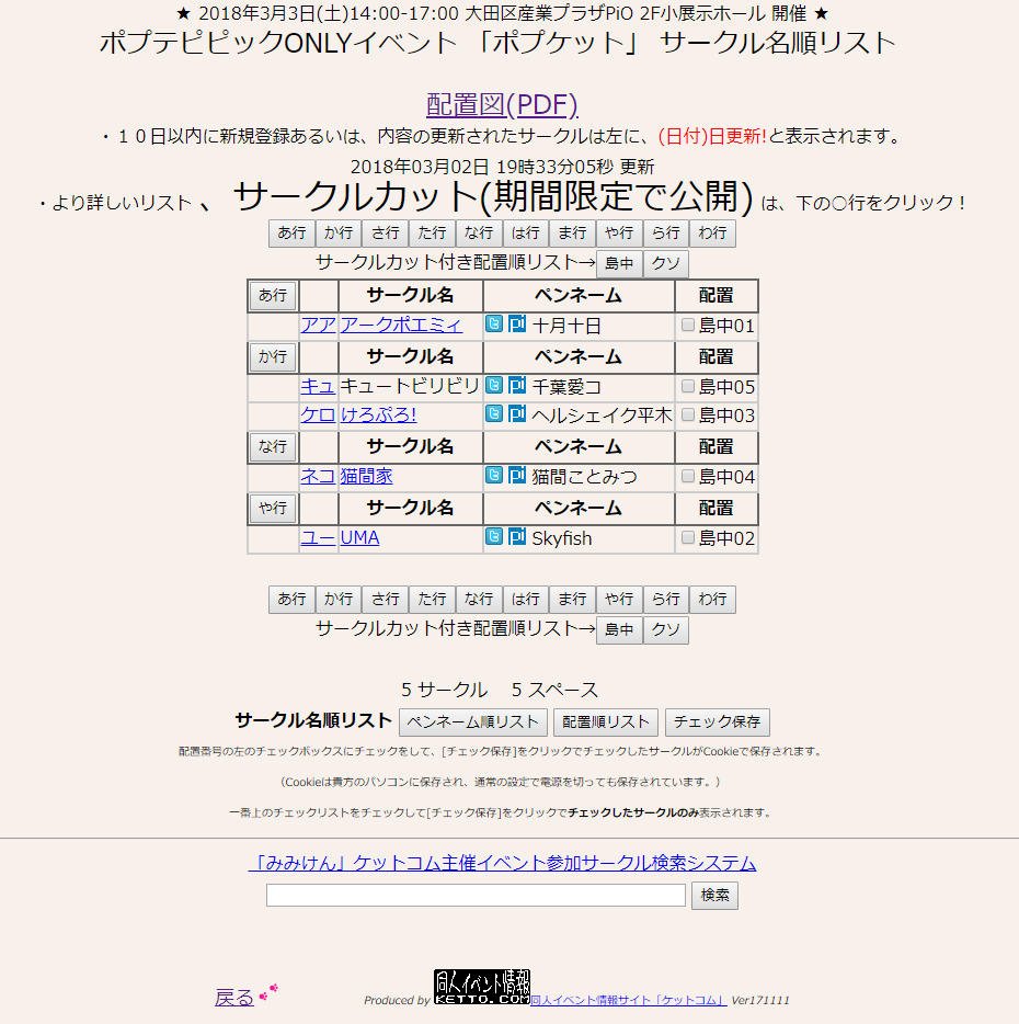 ポプテピピックオンリーのイベント ポプケット が100スペースあるのに5サークルのみで開催 中身もマジでクソだった Togetter ポプテピピックオンリーのイベント ポプケット が100スペースあるのに5サークルのみで開催 中身もマジでクソだった Togetter