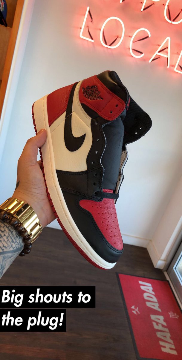robbysalbahe's tweet photo. BRED TOE’N ⚫️🔴 #GodBlessThePlug 
#GodBlessTheTrap 
#670soles https://t.co/oBLZae1HJN