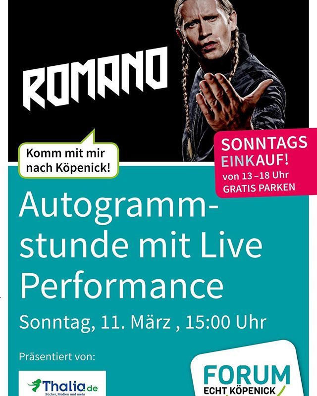 romanomusik's tweet photo. Der Wahnsinn!!!
Sexy Time im Forum Köpenick.
Kommt alle ran... #kommkommkommmitmirnachköpenick #cornerboy #centerstar #endlich #forumköpenick #international #instagram #romano https://t.co/RhkA2fKfUv
