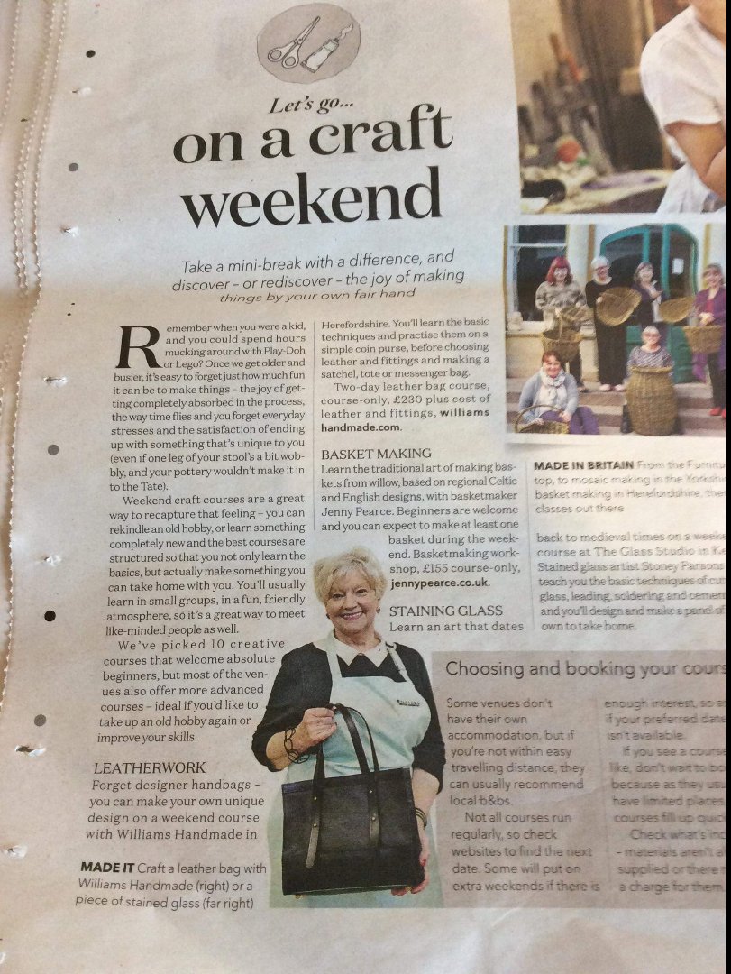 A lovely write up about our workshops in <a href="/waitrose/">Waitrose & Partners</a> magazine