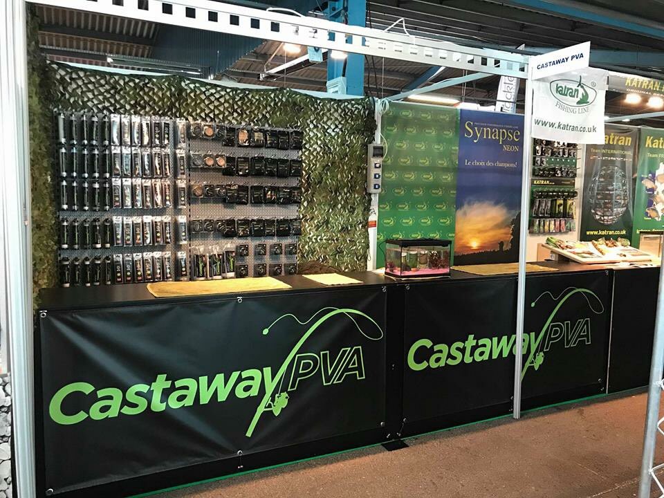 Castaway_PVA's tweet photo. The team are all ready to kick start the Montlucon show today, with the help from the Castaway PVA France team and sharing a stand along side Katran Fishing Line &amp; Katran Fishing Line France. Roll on 9am and the awaiting public.......#CARP #FISHING #PVA https://t.co/5Hf4N2FhKW