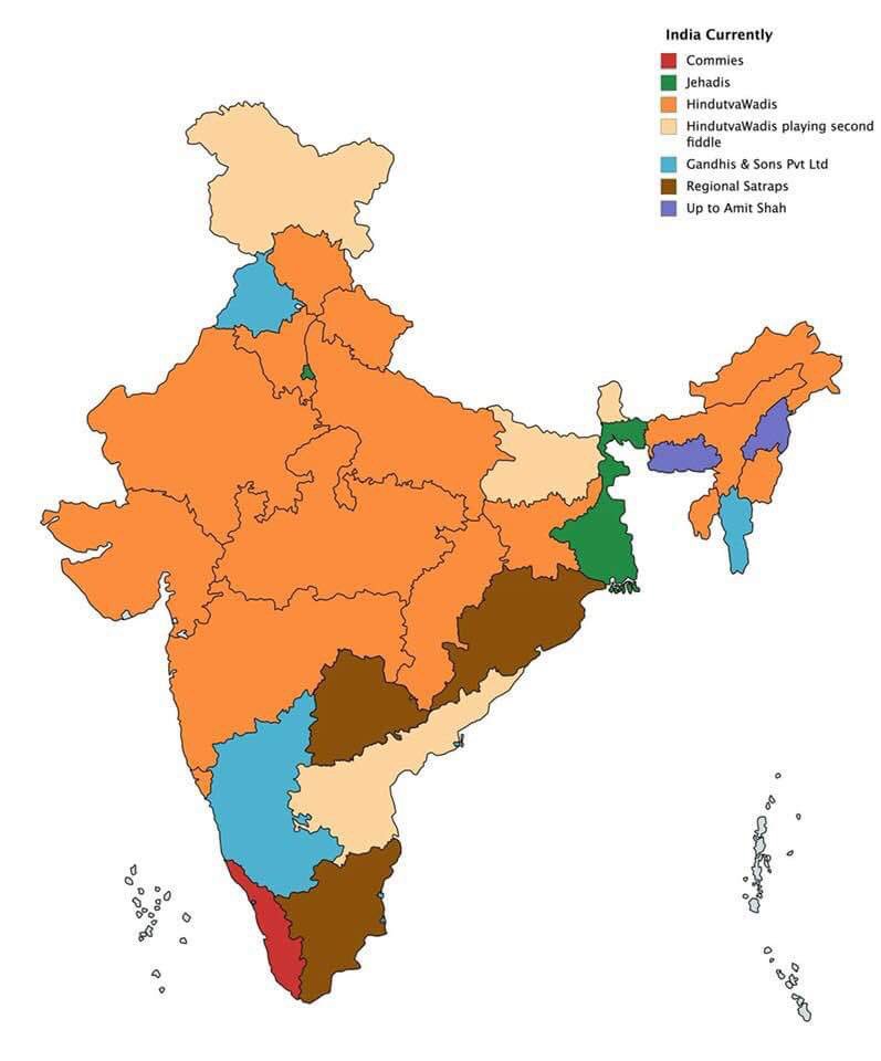 pushpee_26's tweet photo. Political Map of India https://t.co/wvcgy4iqU1
