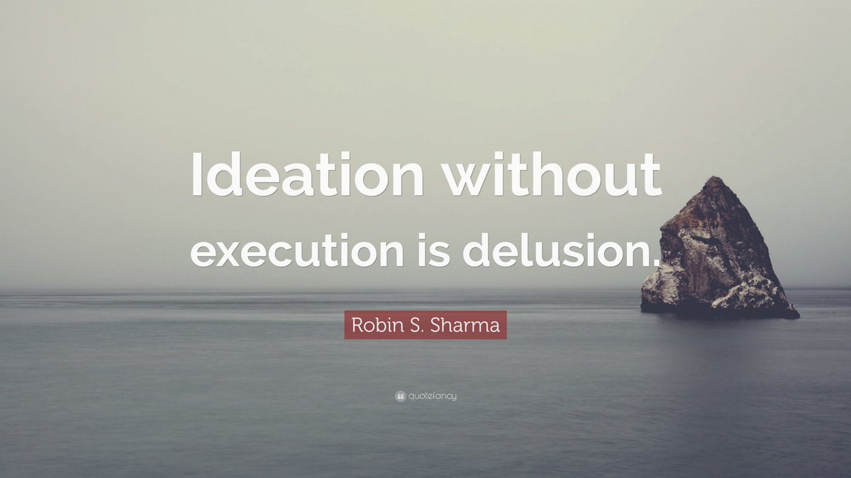 StealthModeSA's tweet photo. Very true!  in fact, from my experience #ideation and #execution become symbiotic - forming one #oneunitedteam - #lighting has a good chance to strike - #Entrepreneur #startup - #threepillars #luck #timing #people / #team ☯️ - when align GET OUT OF THE WAY - #whatdreamsmaycome https://t.co/shdahFqUY0