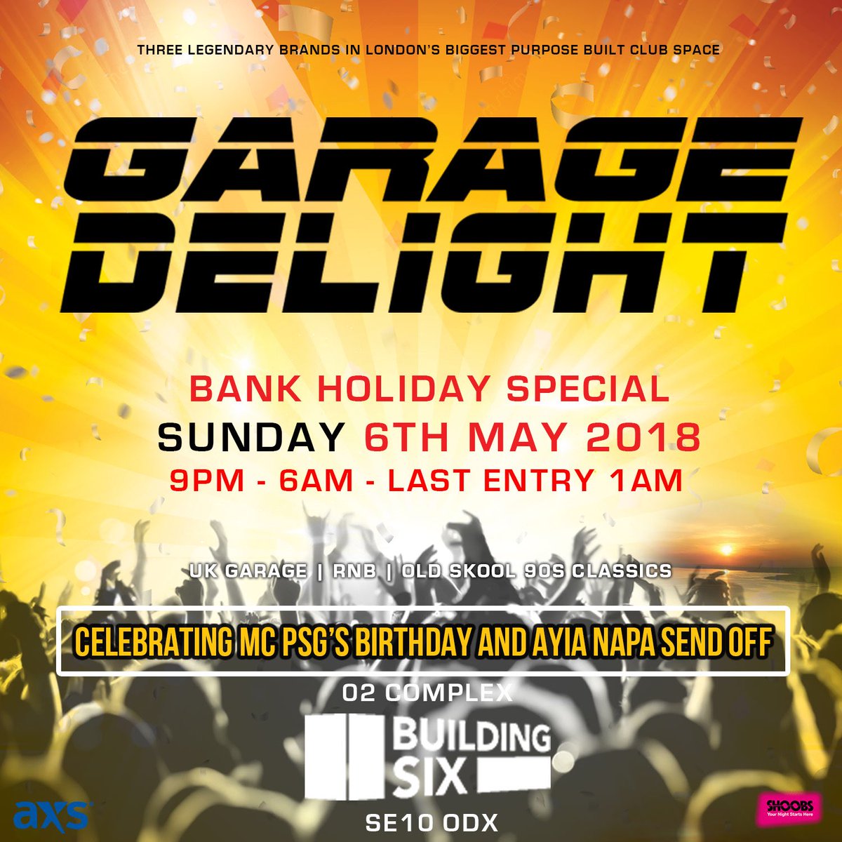 OFFICIALSOSOLID's tweet image. Tickets Here: bit.ly/Lodl-GD-Wom
Table Bookings: 07921339333
✨ BANK HOLIDAY SPECIAL ✨
Sunday 6th May 
“AYIA NAPA SEND OFF &amp;amp; PSGs BIRTHDAY CELEBRATION” At #BuildingSix @Garage_Delight @LandOfDaLegends #WorldOfMadness