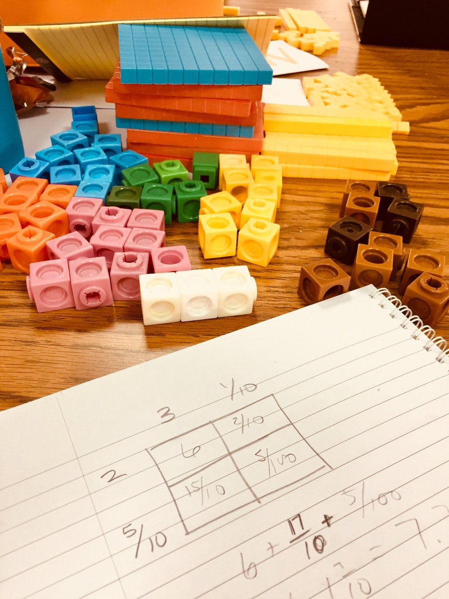 Getting our hands dirty learning about fractions and decimals. #msisacs