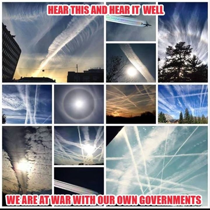 Thedyer1971's tweet photo. Hear this and hear it well.We are at war with our own government.#chemtrails https://t.co/dD2IyGuBVg