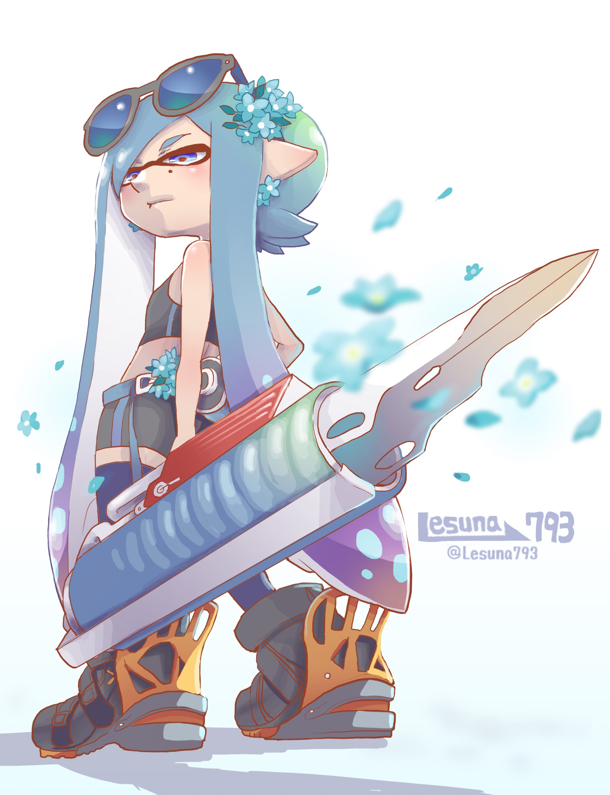 Lesuna793 落花繽紛 Splatoon2 スプラトゥーン2 ヴァリアブルローラー オリイカ 勿忘草 T Co Akc6tfc1mw Twitter