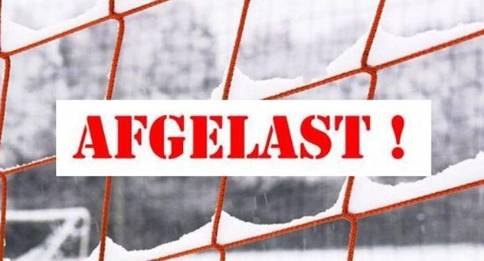 Vanwege de recente sneeuwval en voorspelde gladheid <a href="/KNVBWest2/">KNVB West 2</a>, is het volledige programma (categorie A en B) dit weekend afgelast.