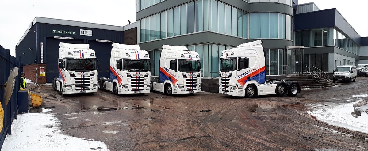 keltruck's tweet photo. Ten #Scania R450 tractor units for new customer #CargoExpress after a successful fuel trial. Vehicles supplied with Scania's 3 year full repair &amp; maintenance package. Great looking fleet! #SuppliedByKeltruck https://t.co/aNo9nE5NyZ #Saltley #Birmingham #WestMidlands #WestMids #B8 https://t.co/f23hXo5KUS